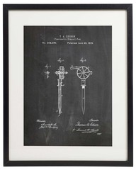 IDIOPIX Tattoo Patent Wall Decor Chalkboard Art Print Set of 6 Prints UNFRAMED