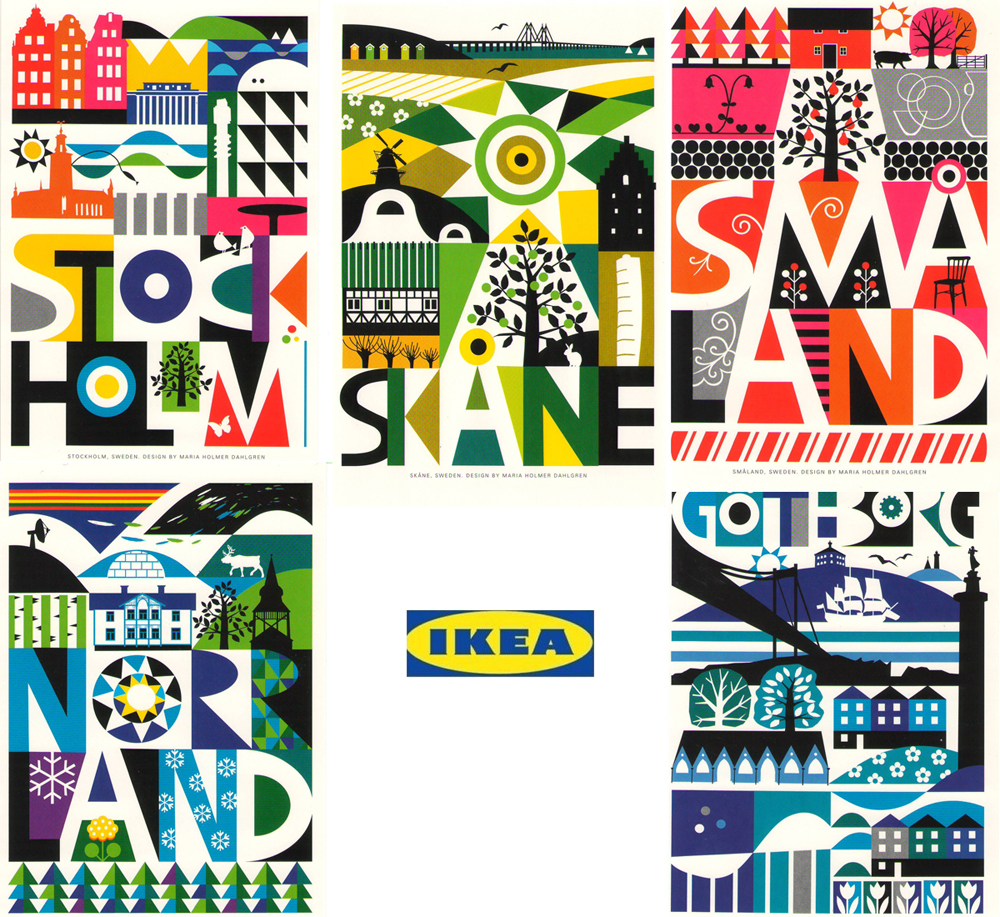 Lots 5 IKEA KORT Art Cards 4″ x 6″ — New in package –From CA
