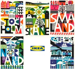Lots 5 IKEA KORT Art Cards 4″ x 6″ — New in package –From CA