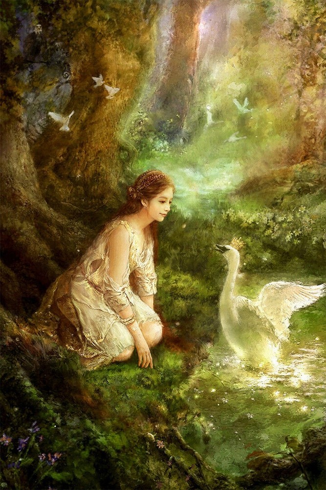 619371 Fairy Fairies Girl Oil Wall Print Poster