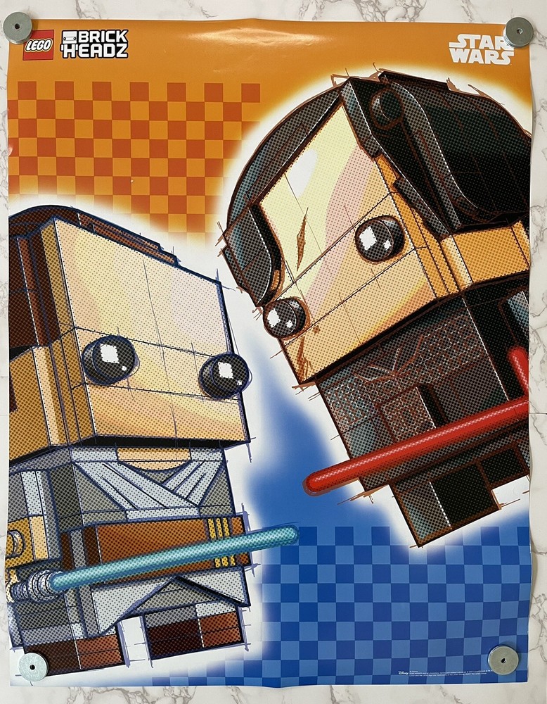 2017 Lego Star Wars Sand Speeder Brick Heads Poster 28”x22” Toys R Us Giveaway