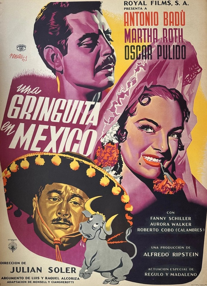 17883.Wall Decor Poster.Interior Art.Una Gringuita en Mexico Latin Film