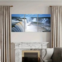 3pcs Iguazu Falls Argentina Natural Wall Art Canvas Framed 50x70cm
