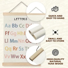 Classroom Wall Decor, Numbers and Alphabet Educational Wall Art Poster, Alpha…