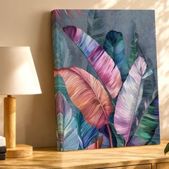 Wall Art Tropical Leaves Canvas Print Colorful Botanical Poster Modern Decor
