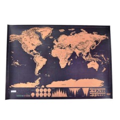 -10% World Map Scratch off Colorful Wall Decor Small or Big To Commemorate Trips