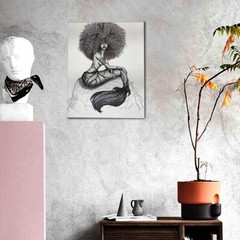 African American Mermaid Wall Art Canvas Black Mermaid Girl Pictures Painting