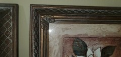Set of 2 Exclusive Wall Art Framed with Glass Blooming Magnolia Bud 10,5″x12,5″