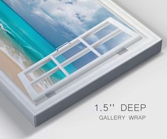 Renditions Gallery Canvas Wall Art Home Decorations Fake Window View of Blue …