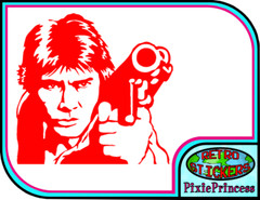 Star Wars Han Solo T Vinyl Sticker Wall Poster Art Car Truck Bike Window Movie