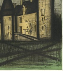 BERNARD BUFFET Le Chateau De Culan 32.75″ x 21.25″ Lithograph 1965 Modernism