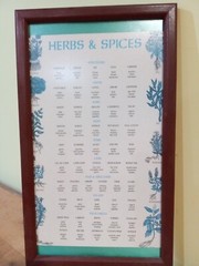 Herb And Spices Parred With Entree’s Framed List