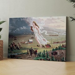 American Progress by John Gast Manifest Destiny History Canvas Wall Art Print