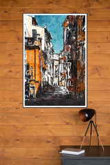 ABSTRACT CITY ART WALL POSTER/PRINT 8 OPTIONS FREE SHIPPING 46