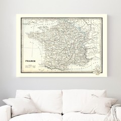 Old Map of France 1893 – Vintage France Art Wall Decor