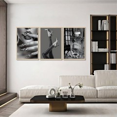 Modern Fashion Woman Wall Art Black and white 16″L x 12″W, Poster