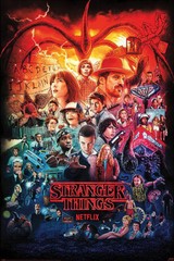 Stranger Things 1, 2, 3 & 4 – TV Show Poster (Poster Montage) (Size: 24″ x 36″)