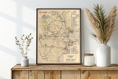 Operation Overlord Map 1944 WWII Historic Military War Battle Campaign Poster
