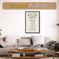 Poster Framed 11×17 Handwritten Note Wall Art Note to Myself Motivational Quote