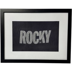 Framed Rocky Movie T-Shirt Art Print Wall Décor – Black Frame Ready To Hang