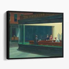 Nighthawks by Edward Hopper Vintage America Cities Canvas Print Wall Art