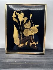 Vintage Foil Tiger Lily Art 8”X10”