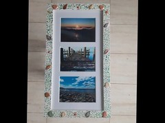 “Beach Life” Custom Framed 3 (5”x7”) Piece Collage 21.25 in  x12 in x 0.7 in