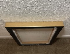 Wall Art Canvas “Swear On My Diamonds “ 16” X 12” Gold/Black/White Used