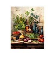 11×14 Fresh Kitchen Canvas Print Wall Art