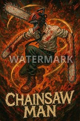 CHAINSAW MAN ART PRINT POSTER CHOOSE YOUR SIZE CHOOSE YOUR FAVORITE IMAGE
