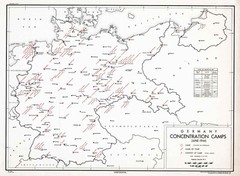 June 1944 Germany Concentration Camps Map WWII Military School Poster Print