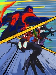 Spider-Man Marvel Comic Style Superhero Poster, Multicolor Vertical Print no Ai