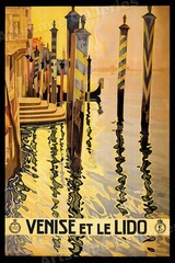 1920s Venice Italy Venise et le Lido Vintage Style Travel Poster – 24×36