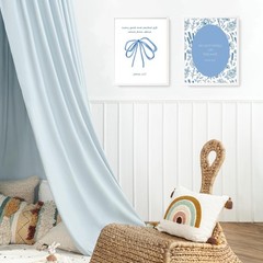 Trendy Blue Bow Flower Bible Wall Art Decor, Inspirational Bible Verses Decor…