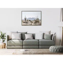Sylvie «Tall Saguaro Cacti Desert Mountain» by the Creative Bunch Studio Gray Fr