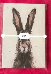 Rabbit Canvas Wall Art Framed Decorative Print 12H x 8W Vertical Animals