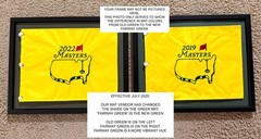 Custom Size Black Golf Flag Frame, blk-001 w/Choice of Mat Color;flag not incl