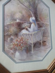 Octogon Wooden Framed Print, 17 1/2″ x 14 1/2″ Glass Cover, Unbranded