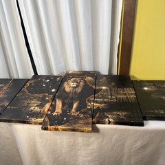 Africa #2 Canvas Wall Art Africa 80×40-5 Pieces Canvas Lion Nature Home New Art