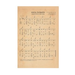 American Patriotic Music – Standard Dulcimer Tuning Graphic – POSTER 20″x30″