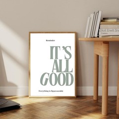 Positive Office Art Minimalist Wall Art Trendy Preppy Poster Inspirational Po…