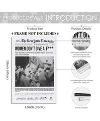 “Woman Don’t give a F***” Funny Canvas Poster Print Unframed 12×18 Inches