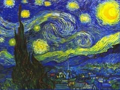 VINCENT VAN GOGH STARRY NIGHT POSTER NEW ART PRINT 34X22 TRENDS #6257 FREE SHIP