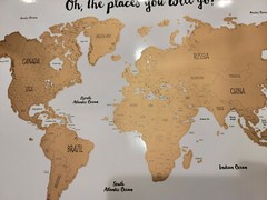 Gold Scratch off Water Color Map of the World Travel Wall Poster Large 16 x 24
