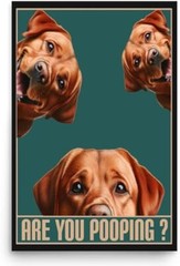 Lovesout Funny Bathroom Wall Art Fox Red Labrador Tin Metal Signs 8×12 Inches Re