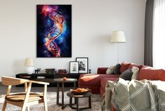 DNA Canvas Double Helix Wall Art Large Canvas Science Living Room Decor