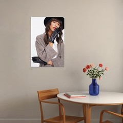 617663 Women Modeling Hat And Gloves Fashion Wall Print Poster