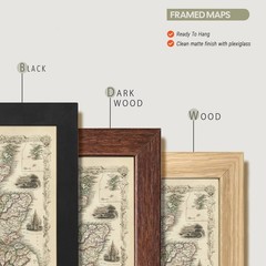 Vintage Map of Little Rock Arkansas 1882 Wall Map Print Framed