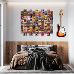 WOONKIT 60 PC Vintage Rock Band Posters, 70s 80s 90s Retro Concert Prints, Be…