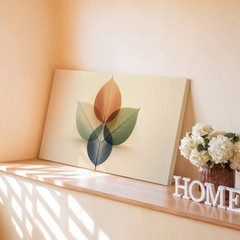 Modern Abstract Leaf Canvas Wall Art Minimalist Nature-Inspired Wall Decor Print